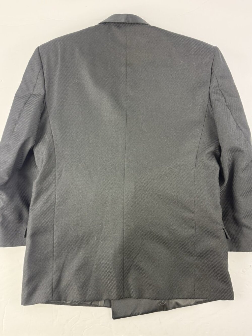 BLACK FORMAL TUXEDO 42R OSCAR de la RENTA Shawl Collar Black Suit Jacket Coat - Picture 3 of 12